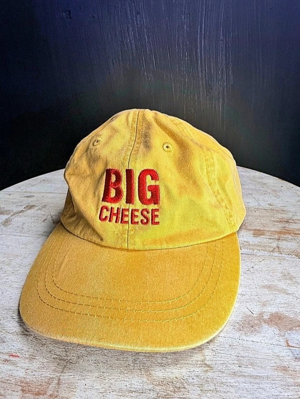Adams Big Cheese Embroidered Yellow Cap
